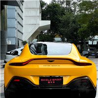 Aston Martin vehicle with SHIELD SPIRIT branding applied