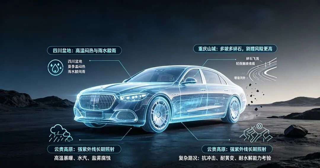Climate challenges for paint protection film in southwest China