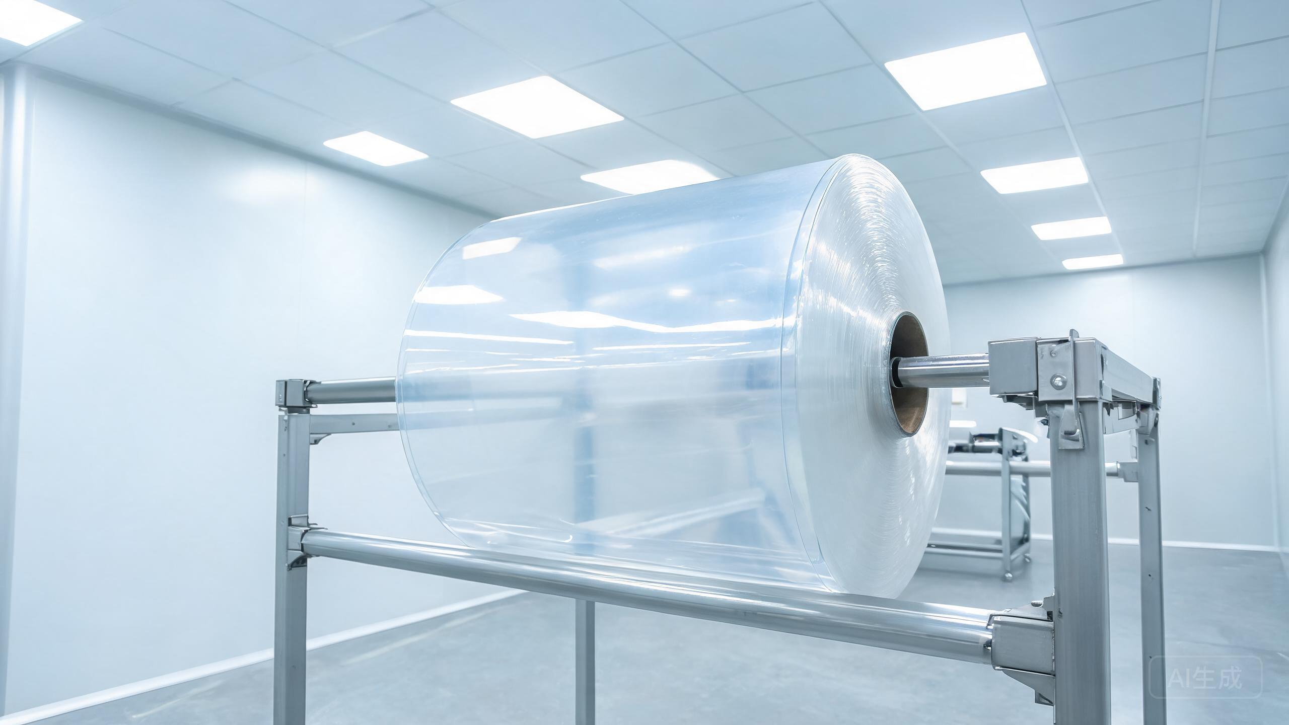 Premium aliphatic TPU paint protection film roll with crystal clear optical clarity in a professional manufacturing facility.