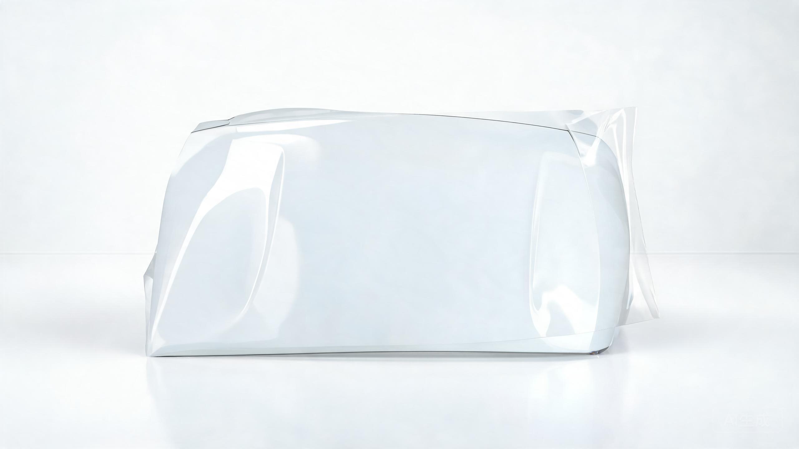 Clear PPF sample showing optical clarity on a white vehicle panel.