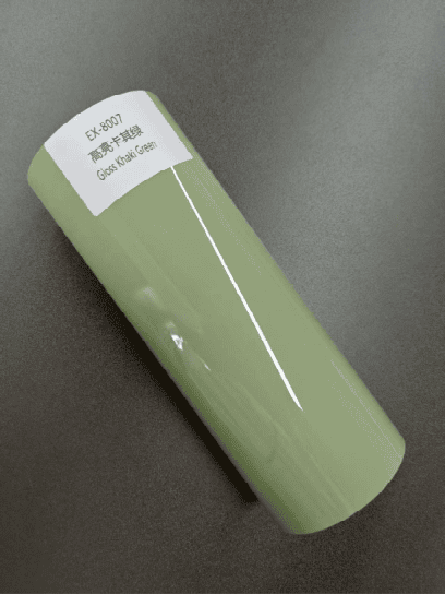 EX-8007 Gloss Khaki Green Cast-Grade TPU color change film roll