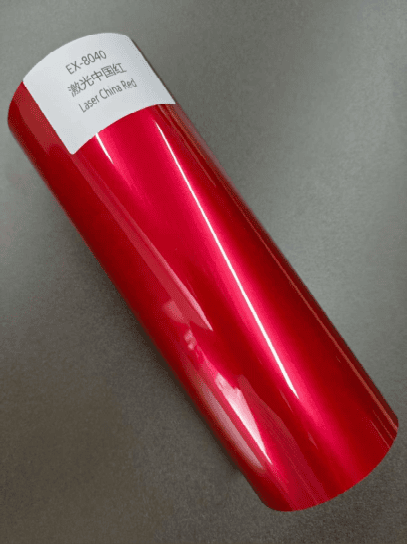 EX-8040 Laser China Red Cast-Grade TPU color change film roll