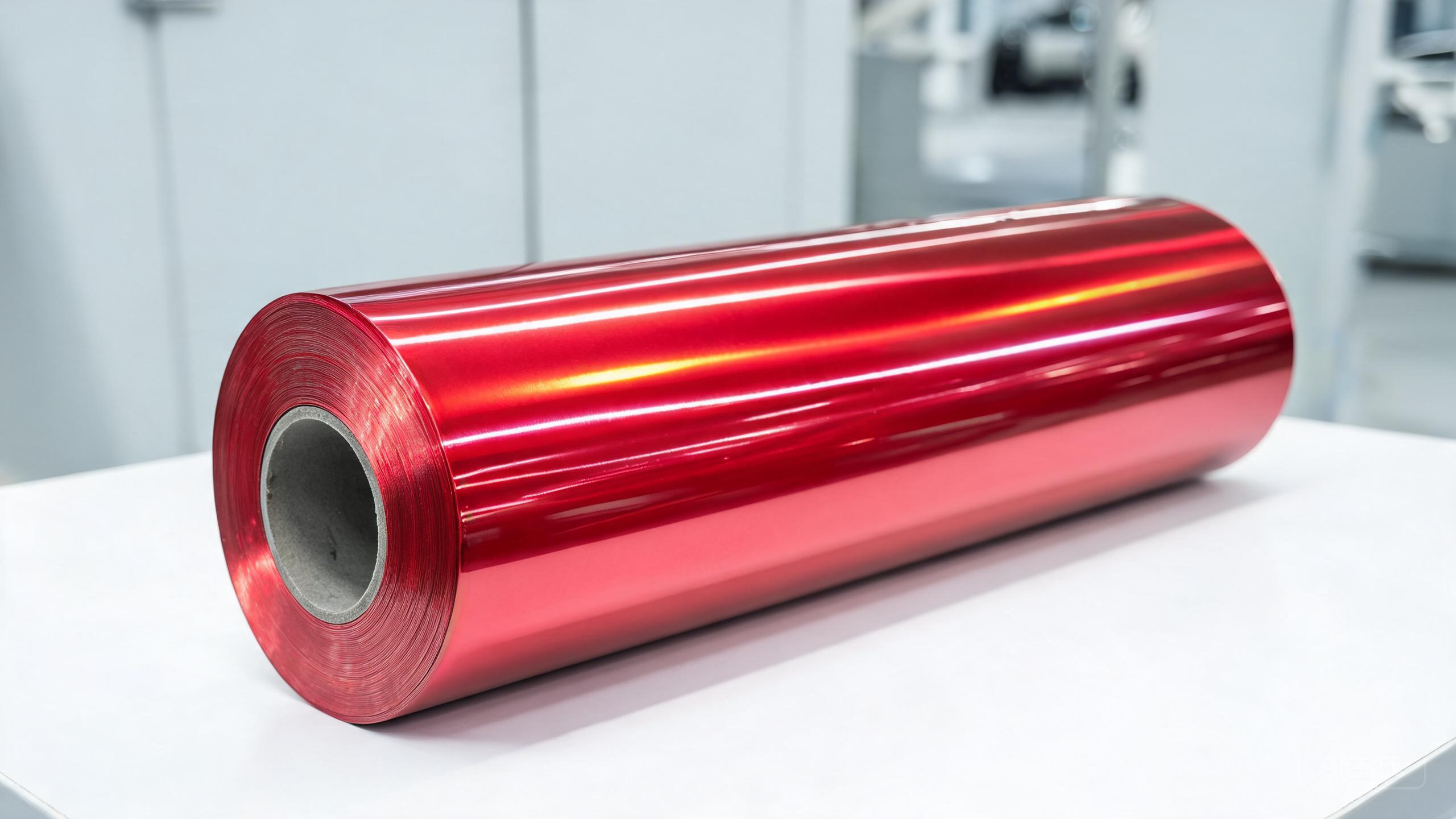 EX-8040 Laser China Red Cast-Grade TPU color change film roll