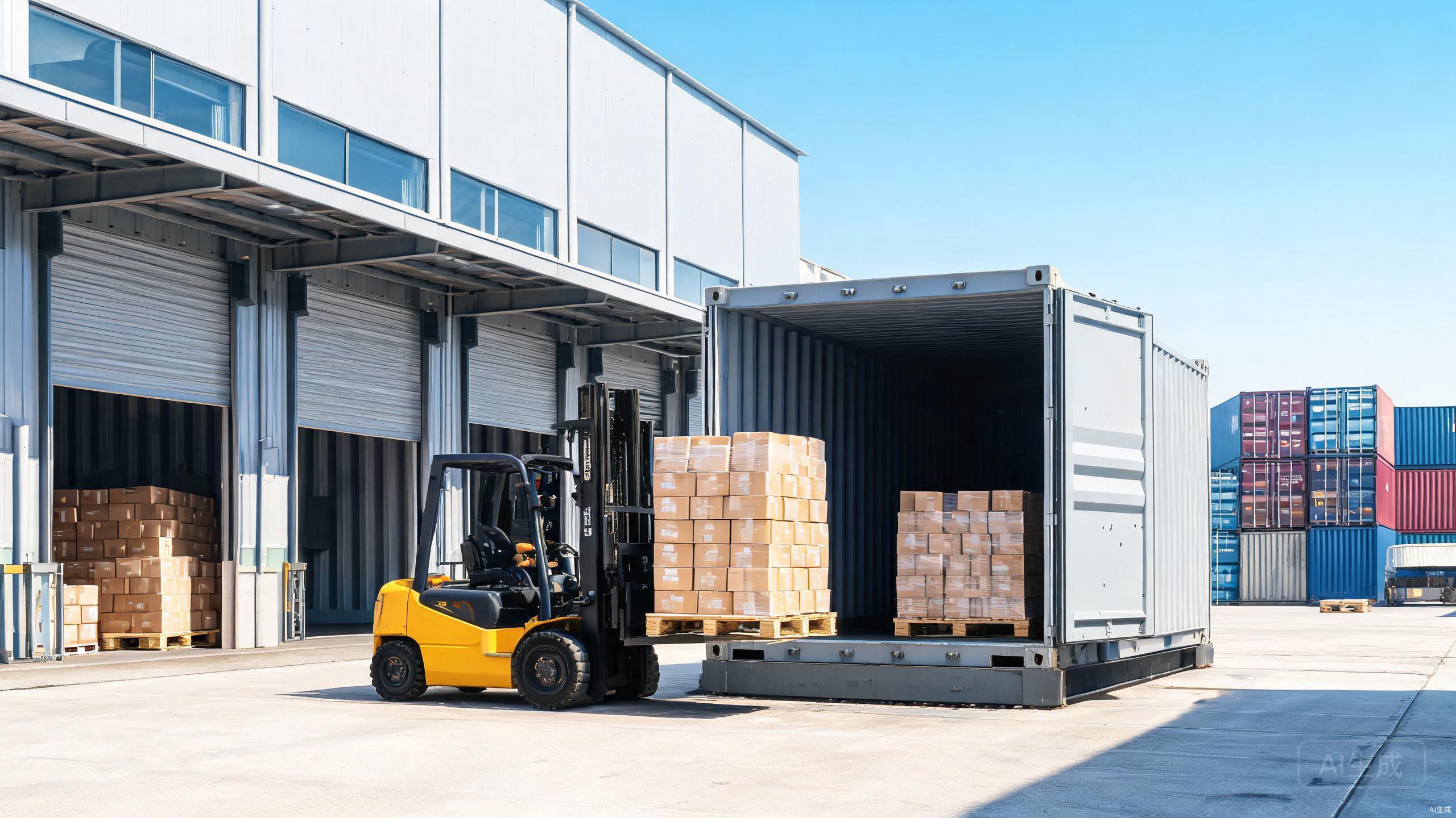 Container-ready palletized packaging for export car wrap film - SHIELD SPIRIT global shipping
