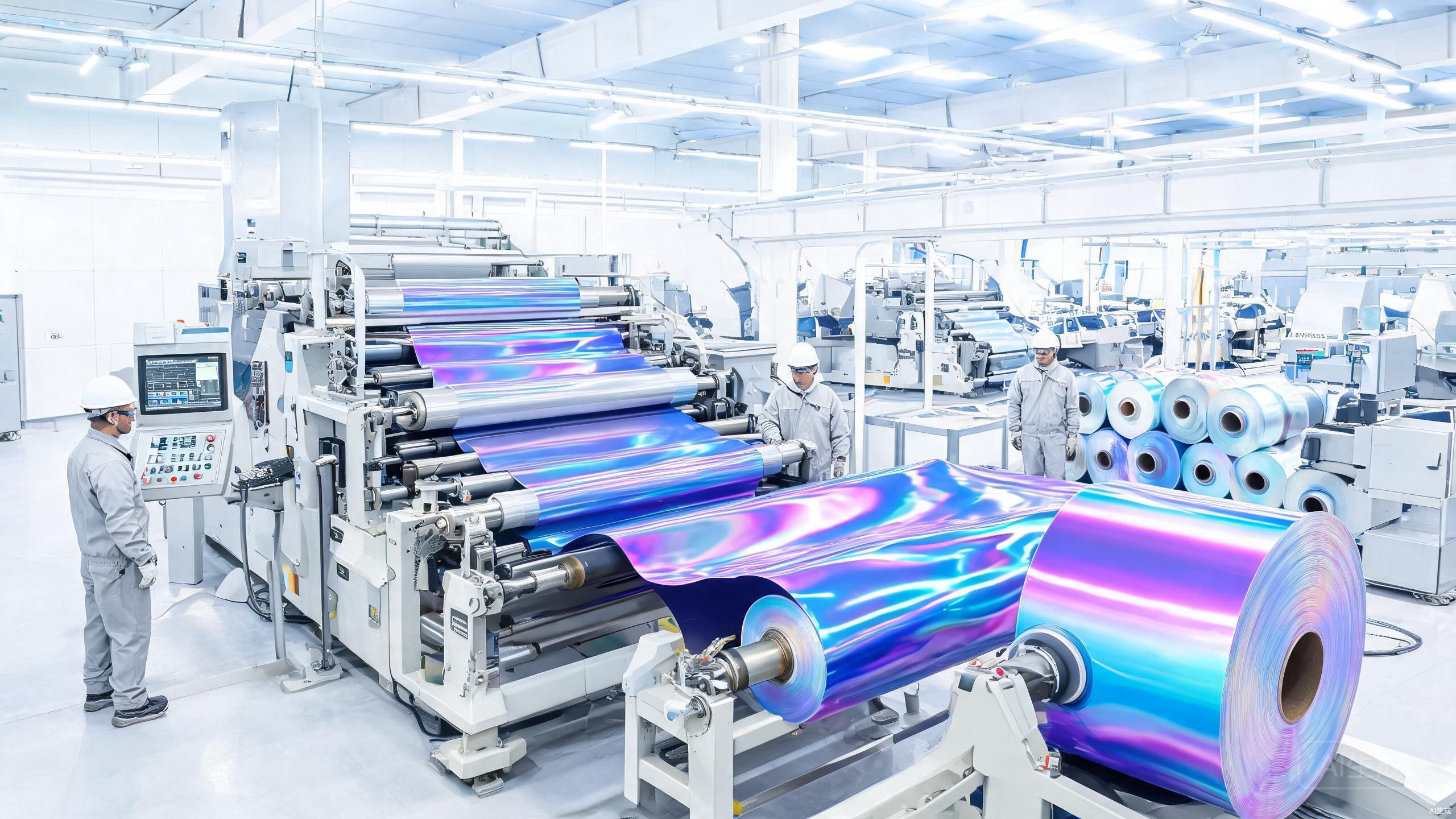 Modern automotive color change film factory production line