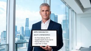 Senior procurement director evaluating color change film supply chain strategy
