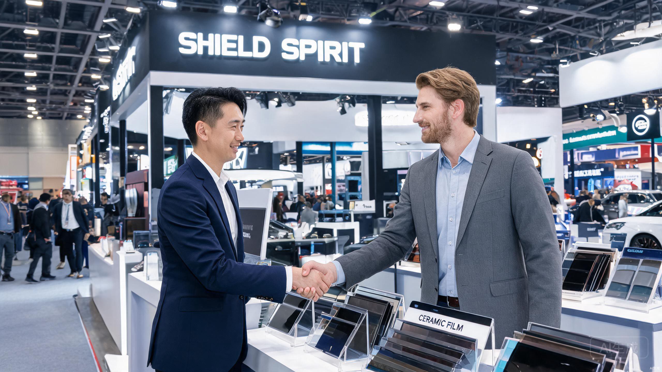 International automotive trade show partnership meeting for color change film