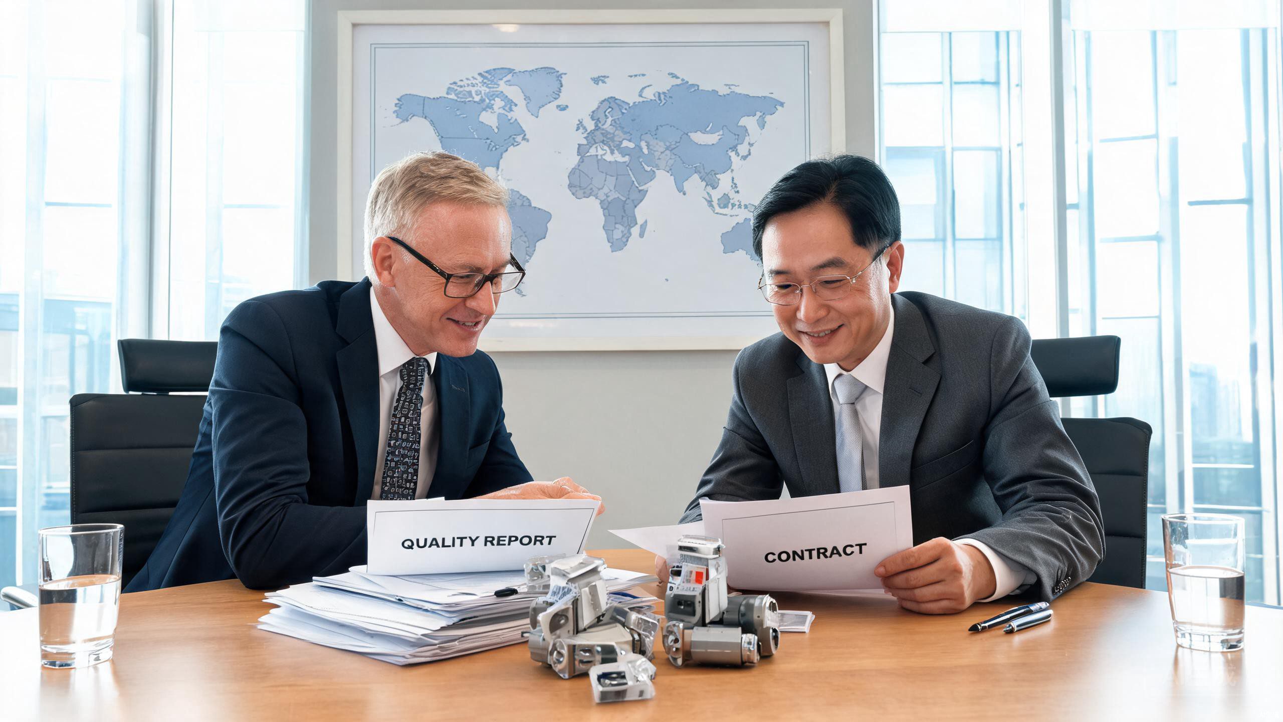 Long-term strategic partnership meeting between distributor and manufacturer