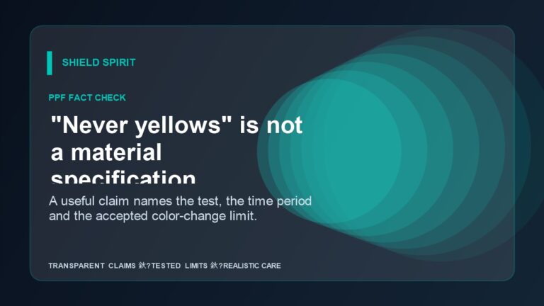 PCU PPF never yellows claim fact check with tested limits and realistic durability message