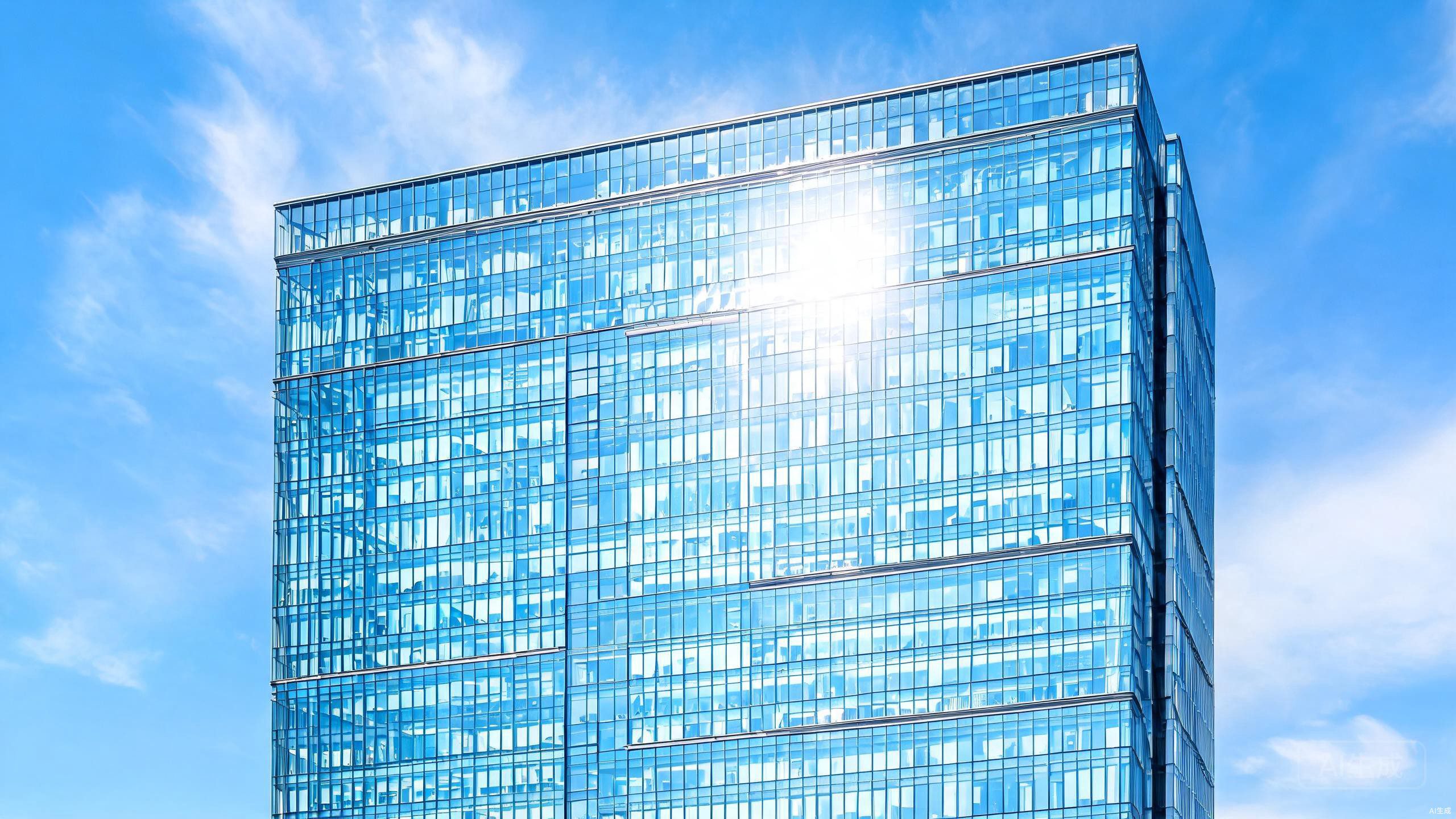 Modern glass skyscraper with energy-efficient window film - the Sun Blockers at work