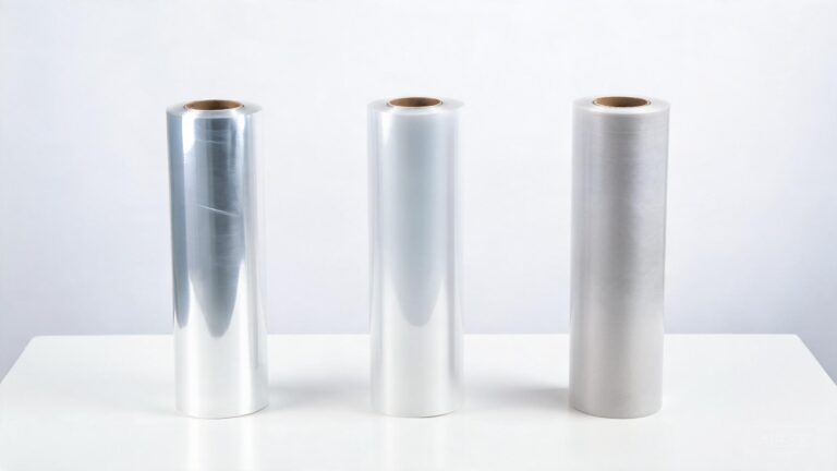 Three PPF product tiers compared side by side: premium PCU, mid-range TPU and economy TPU film rolls.