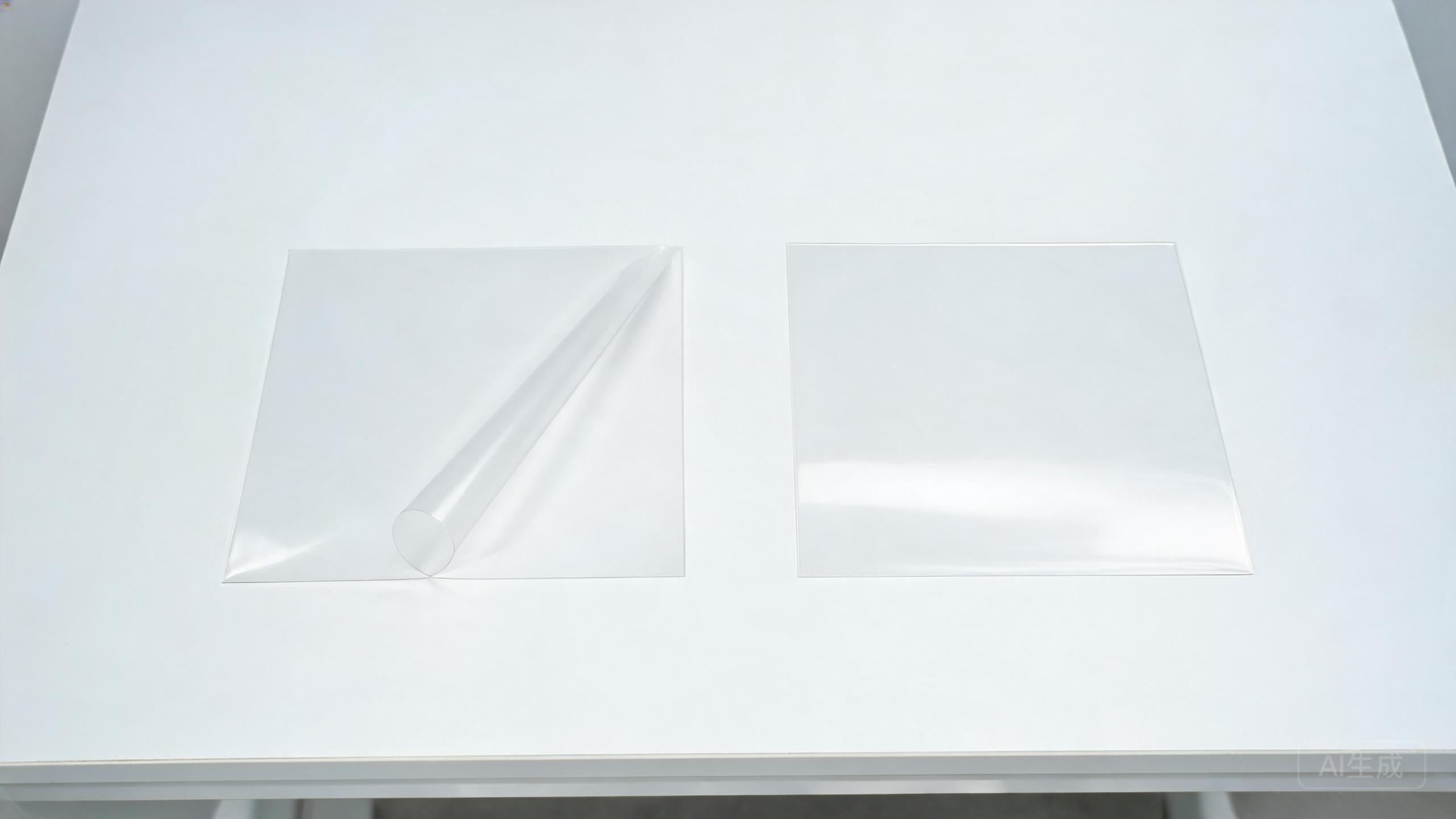 Two clear PPF samples representing surface softness and resistance trade-offs.
