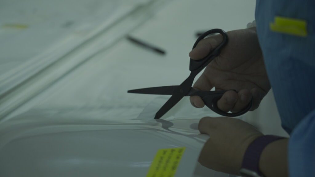 Test specimen placement preparation
