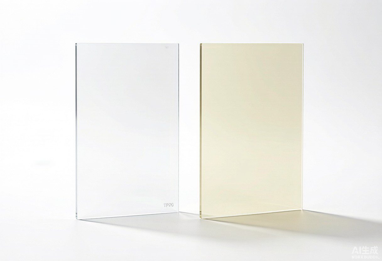 Premium TPU film versus lower grade film clarity comparison side by side