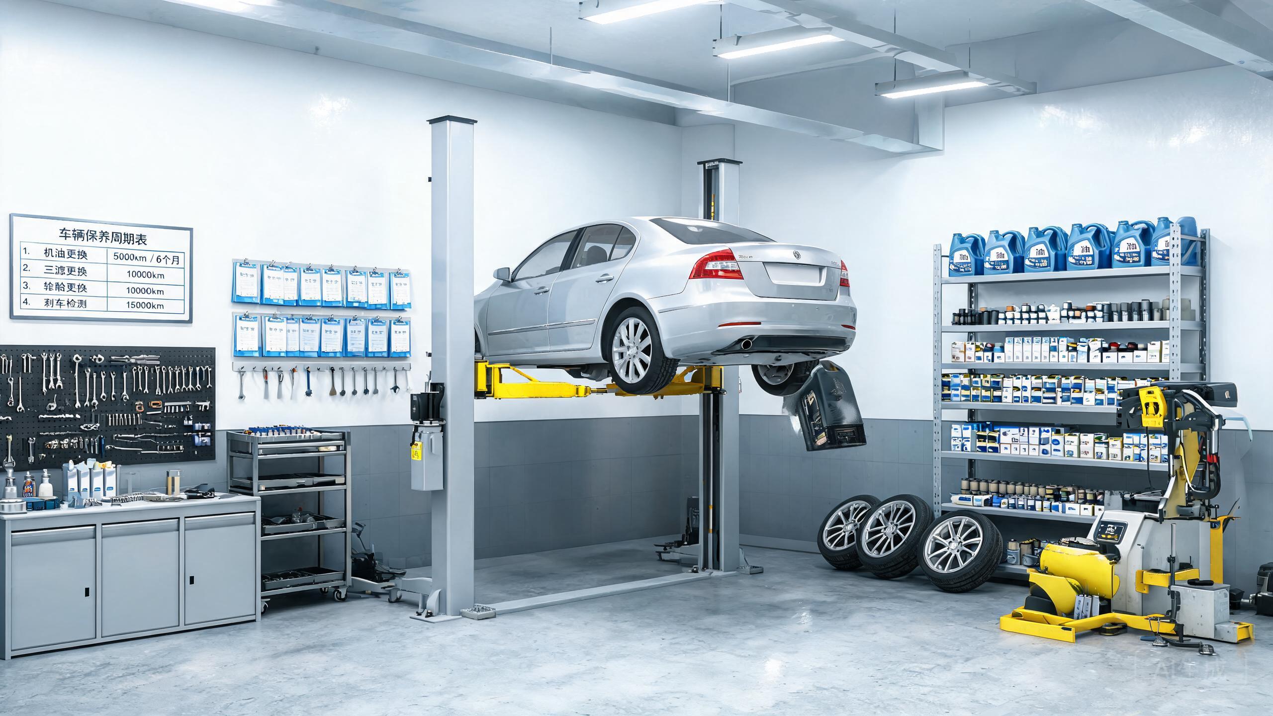 professional automotive maintenance service area
