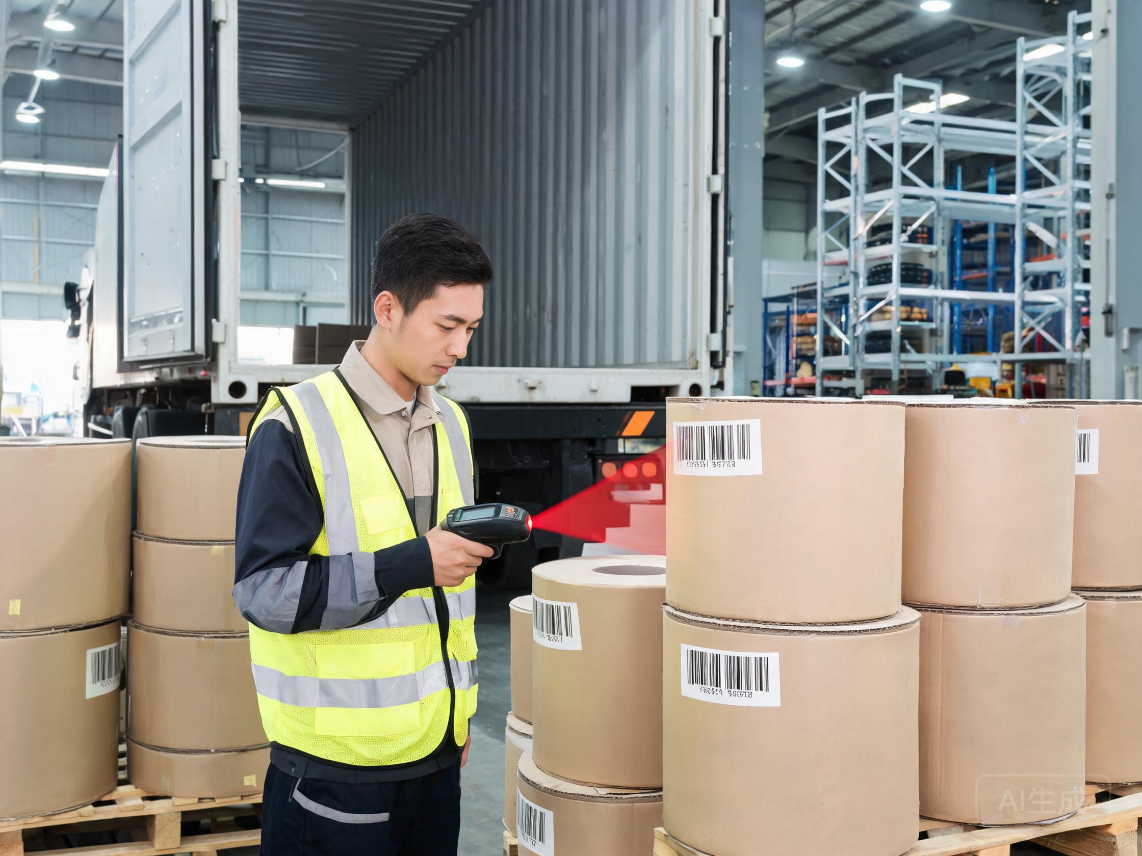 Inspector matching PPF roll labels against a shipping manifest before dispatch