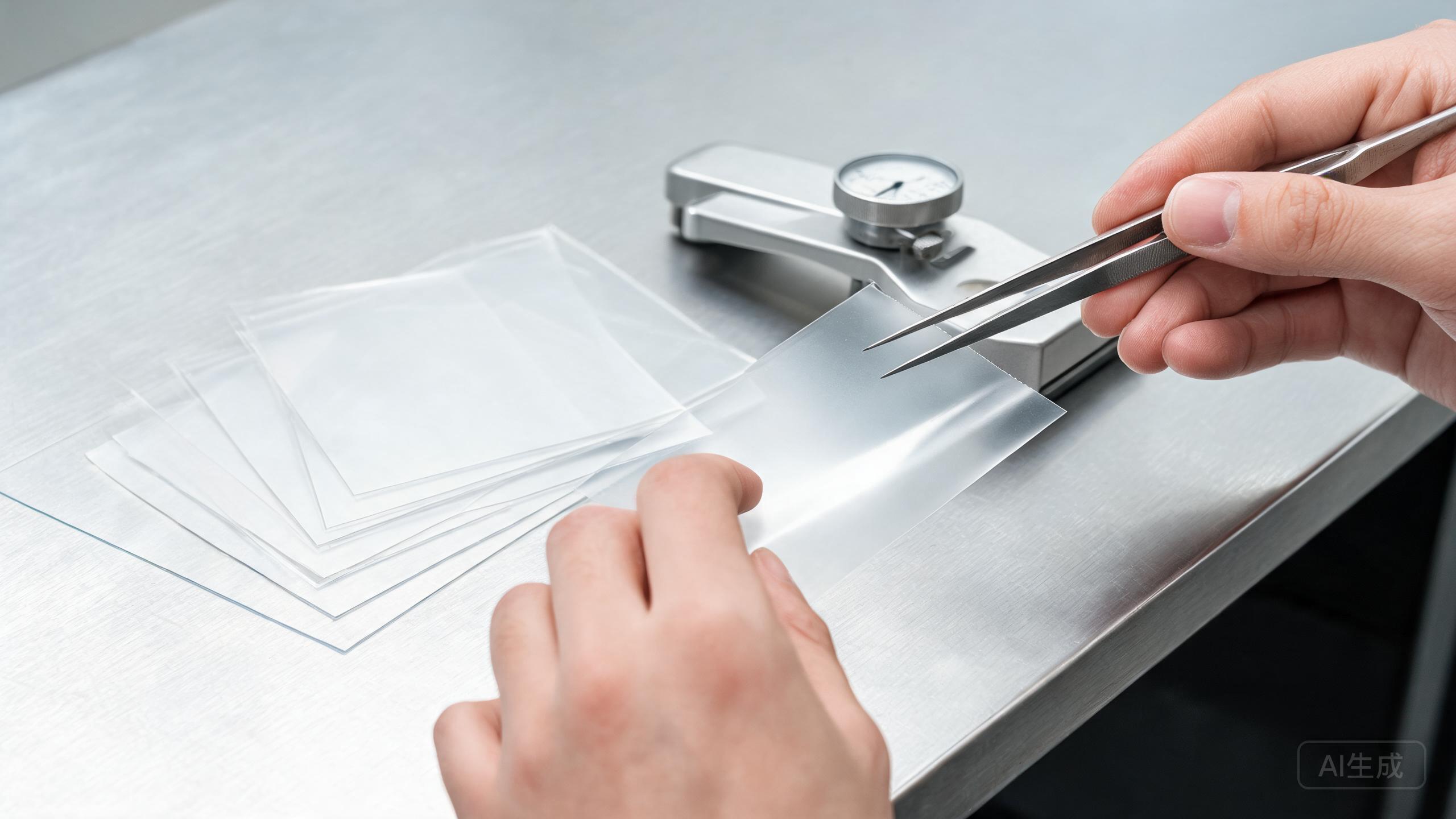 PPF film sample and measurement tools arranged for product specification review