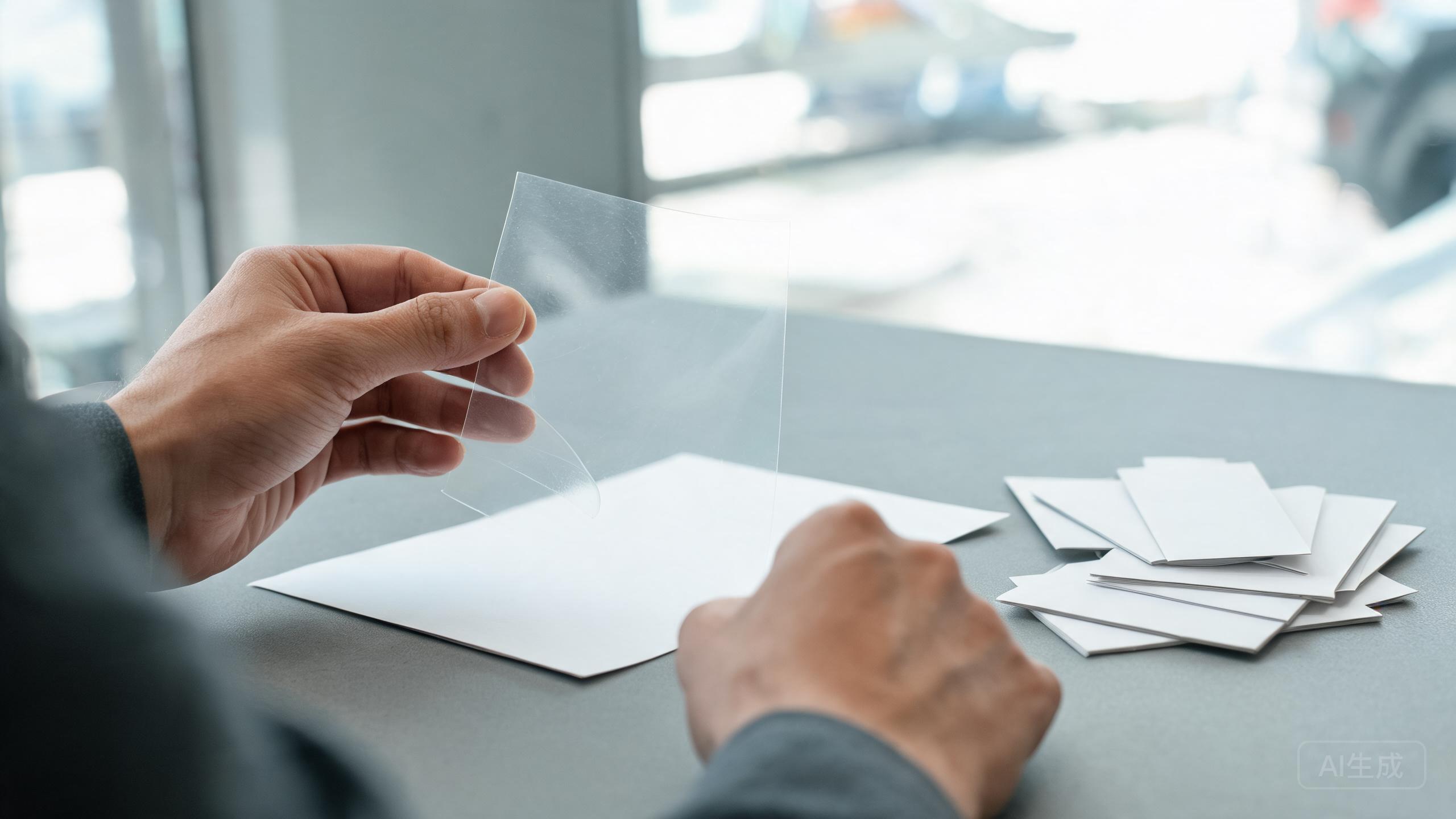 Buyer comparing an unbranded PPF sample with a written product brief
