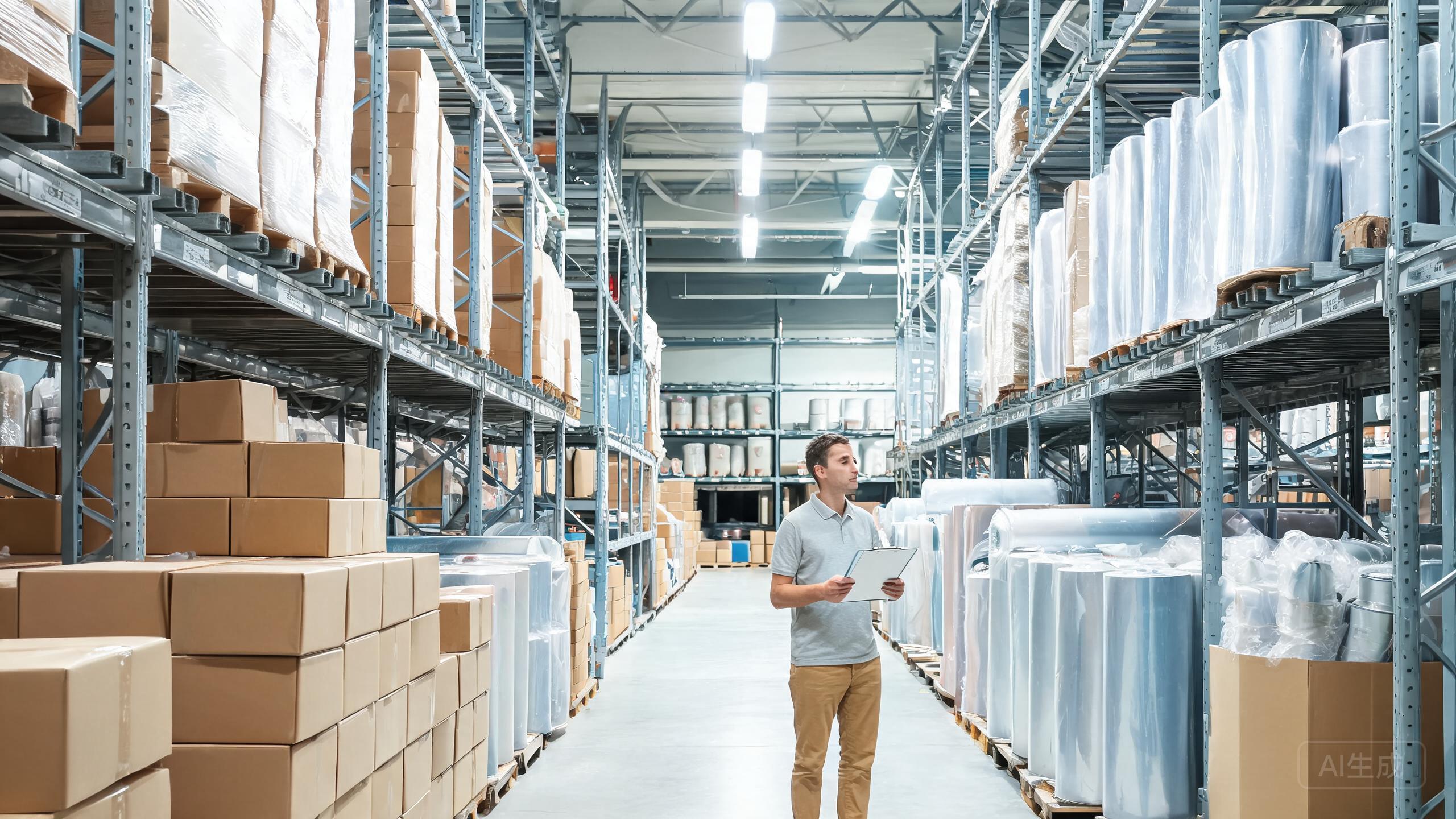 Warehouse team checking private label PPF stock and roll identity